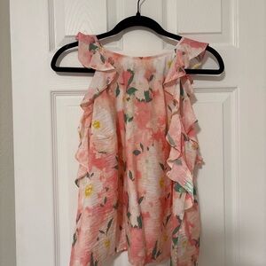 A New Day Peach and Green Floral Top